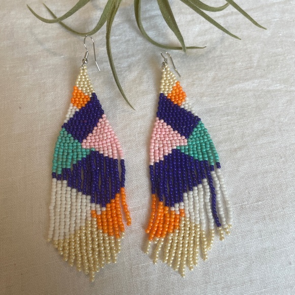 Jewelry - 🌟 Buy 2 Pairs, Get One Free, NWT Handmade Boho-Style Beaded Tassel Earrings